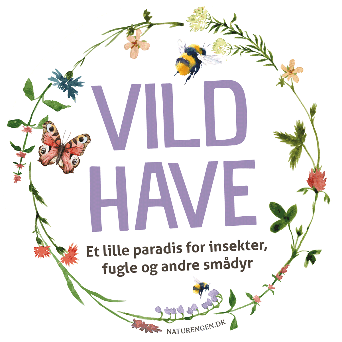 Vild have-skilt ·· Mørkviolet slørhat Ø24 (lilla)