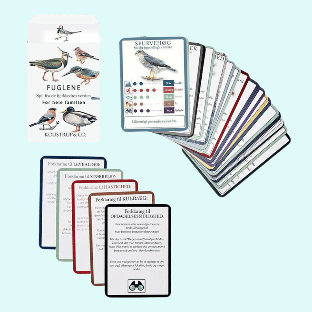 Fuglenes verden Dyrekort ·· Miniaturerne spillekort (udgår)